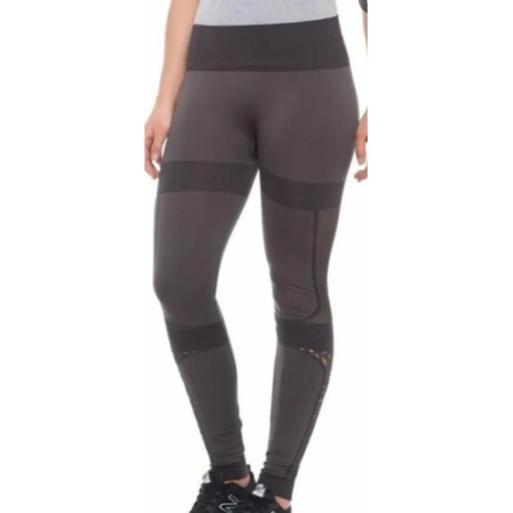 NWT NUX Active Tasha Legging Pewter Mesh Legging-sz Small